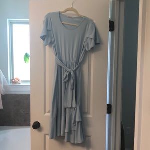 MIDI flutter sleeve dress